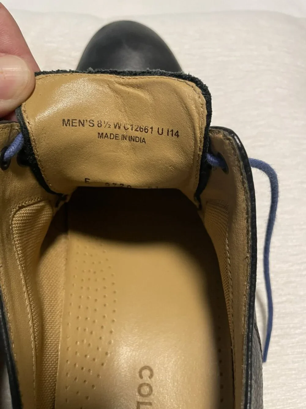 Cole Haan Black Leather Derby Dress Shoes Men’s Size 8.5 — Classic Plain Toe